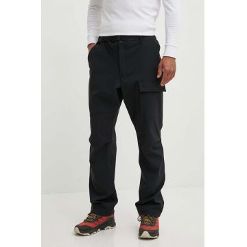 Columbia pantaloni bărbați, culoarea negru, drept