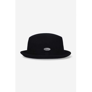 Kangol pălărie de lână Lite Felt Player culoarea negru, de lana 5122BC.BLACK-BLACK Kangol pălărie de lână Lite Felt Player culoarea negru, de lana 5122BC.BLACK-BLACK