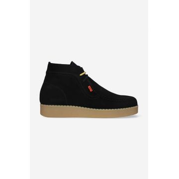 Levi's Footwear&Accessories botine de piele întoarsă D7352.0003 RVN 75 culoarea negru D7352.0003-black