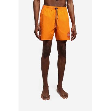 Napapijri pantaloni scurți de baie barbati, culoarea portocaliu, neted NA4G5C.AR9-AR9