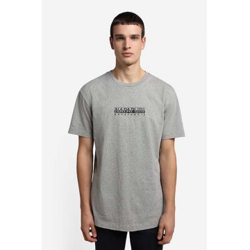Napapijri tricou din bumbac culoarea gri, modelator NA4GDR.160-160