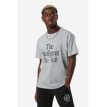 New Balance tricou din bumbac culoarea gri, cu imprimeu MT13586AG-6AG