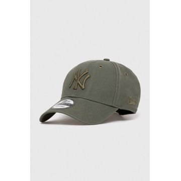 New Era șapcă de baseball din bumbac culoarea verde, cu imprimeu, NEW YORK YANKEES