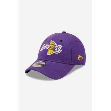 New Era șapcă de baseball din bumbac Washed Pack 940 Lakers culoarea violet, cu imprimeu 60240335-violet