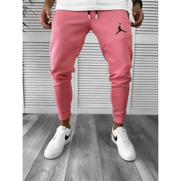 Pantaloni de trening roz conici silon  12361 N1-5.1