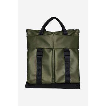 Rains geantă Trail Tote Bag culoarea verde 13790-EVERGREEN.