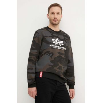 Alpha Industries bluză 178302C culoarea negru, cu model 178302C-black