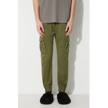 Alpha Industries pantaloni barbati, culoarea verde