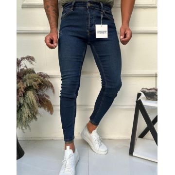 Blugi barbati conici albastri 12394 H3-6