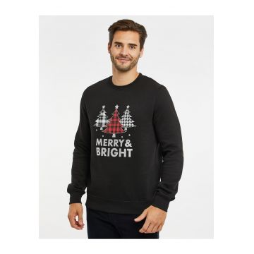 Bluza de trening cu tematica de Craciun Merry & Bright 5947