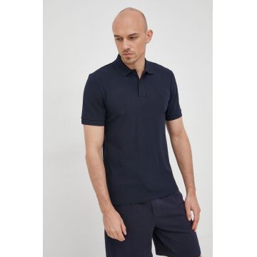 BOSS polo de bumbac culoarea bleumarin, uni 50468362