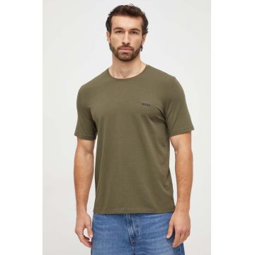 BOSS tricou lounge culoarea verde, melanj