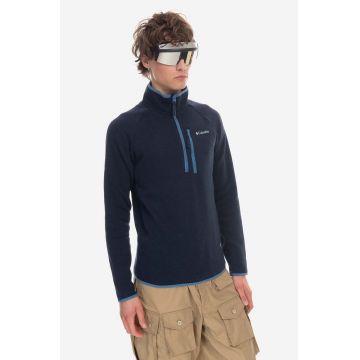 Columbia bluză Canyon Point M Sweater Fleece culoarea albastru marin, neted 1866682-464
