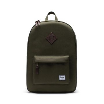 Herschel Rucsac culoarea verde, mare, material neted
