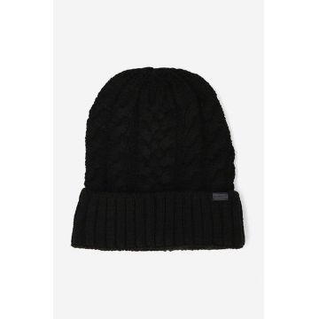Kangol căciulă Cable Beanie HEATHER culoarea negru, din tricot gros K3376HT-TANHEATHER