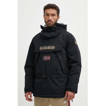 Napapijri geacă SKIDOO 4 bărbați, culoarea negru, de tranziție, NP0A4GMF0411