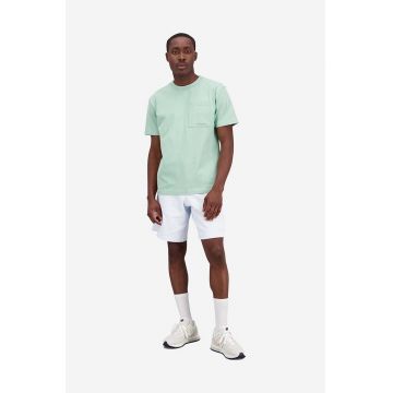 New Balance tricou din bumbac culoarea verde, neted MT23567SAE-SAE