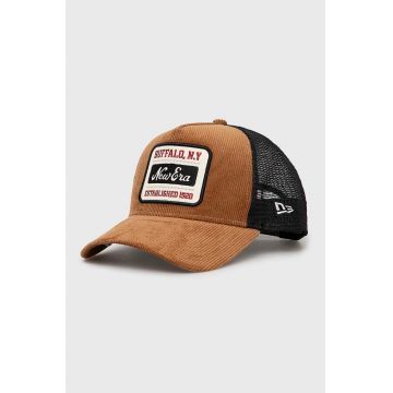 New Era șapcă de baseball Cuff Beanie culoarea maron cu aplicatie 60364187