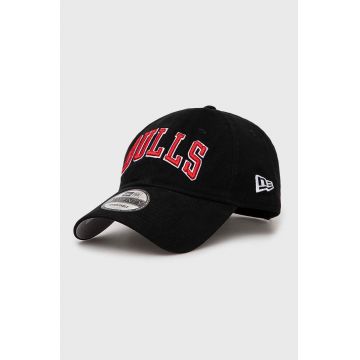 New Era șapcă de baseball din bumbac Chicago Bulls culoarea negru, cu imprimeu, 60364219