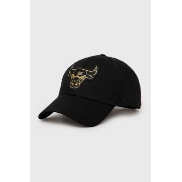 New Era șapcă de baseball din bumbac Chicago Bulls culoarea negru, cu imprimeu, 60364417