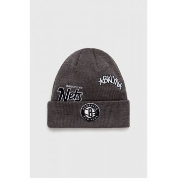 New Era caciula culoarea gri, BROOKLYN NETS