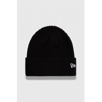 New Era caciula din amestec de lana culoarea negru, din tricot gros