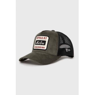New Era sapca Cuff Beanie culoarea verde, cu imprimeu, 60364188
