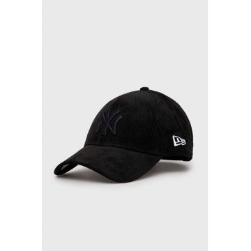 New Era sapca New York Yankees culoarea negru, neted, 60364179