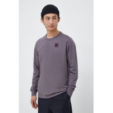 G-Star Raw longsleeve din bumbac culoarea violet, neted