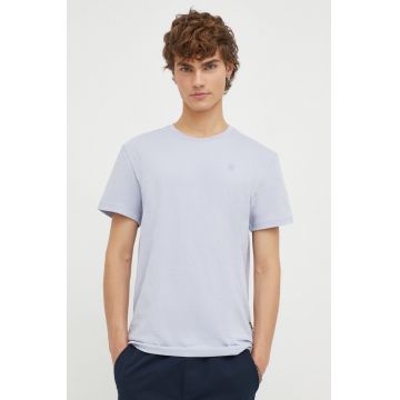 G-Star Raw tricou din bumbac barbati, culoarea alb, neted