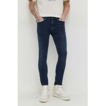 HUGO jeansi barbati, culoarea albastru marin