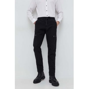 HUGO pantaloni barbati, culoarea negru, drept