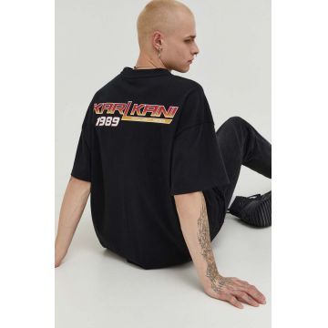 Karl Kani tricou din bumbac barbati, culoarea negru, cu imprimeu