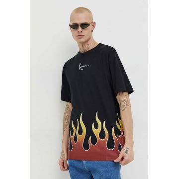 Karl Kani tricou din bumbac barbati, culoarea negru, cu imprimeu