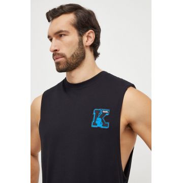 Karl Lagerfeld tricou din bumbac barbati, culoarea negru