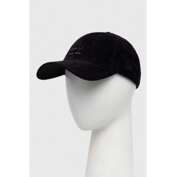 New Era șapcă de baseball din bumbac culoarea negru, cu imprimeu, LOS ANGELES DODGERS
