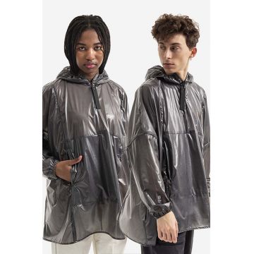 Rains geacă de ploaie Ultralight Anorak culoarea negru, de tranzitie, oversize 18760.BLACK-BLACK