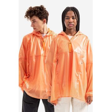 Rains geacă de ploaie Ultralight Anorak culoarea portocaliu, de tranzitie, oversize 18760.ORANGE-ORANGE