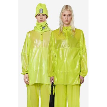 Rains geacă de ploaie Ultralight Anorak culoarea verde, de tranzitie, oversize 18880.REFLELIME-REFLECTIVE