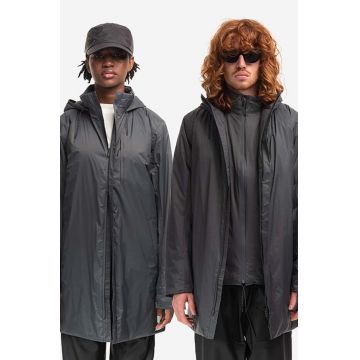 Rains geacă Padded Nylon Coat culoarea gri, de tranzitie 15480.SLATE-SLATE