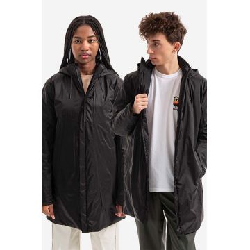 Rains geacă Padded Nylon Coat culoarea negru, de tranzitie, oversize 15480.BLACK-BLACK