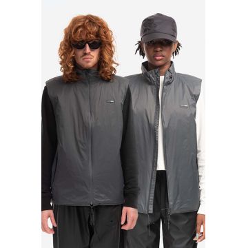 Rains vestă Padded Nylon Vest culoarea gri, de tranzitie 15460.SLATE-SLATE