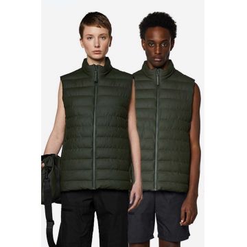 Rains vestă Trekker Vest culoarea verde, de tranzitie 15200.GREEN-GREEN