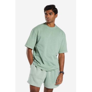 Reebok Classic tricou din bumbac Natural Dye culoarea verde, uni HR5103-green