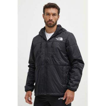 The North Face geacă Himalayan Light Synthetic bărbați, culoarea negru, de tranziție, NF0A7WZXJK31