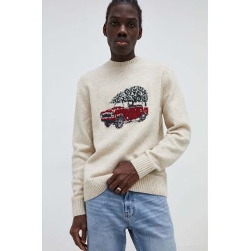 Abercrombie & Fitch pulover culoarea bej