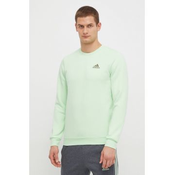 adidas bluză bărbați, culoarea verde, uni IN0326