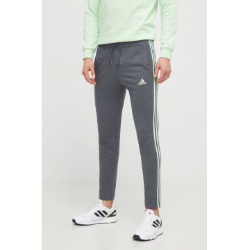 adidas pantaloni de trening culoarea gri, uni IS1367