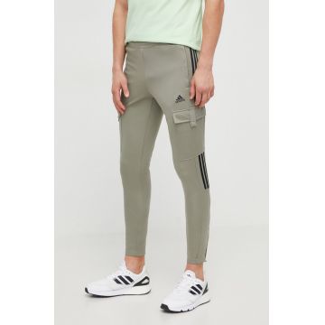 adidas pantaloni de trening TIRO culoarea verde, cu imprimeu
