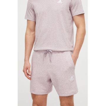 adidas pantaloni scurți bărbați, culoarea violet, melanj IR5321